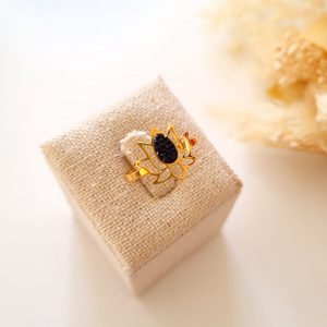 Bague Lotus Noir