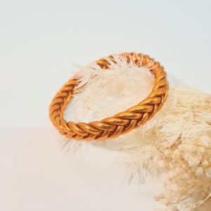 Bracelet Jonc Bouddhiste Tressé Orange