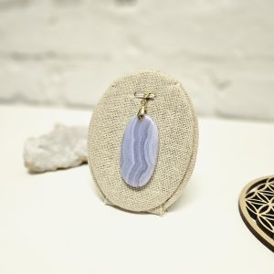 Pendentif en Calcédoine bleue