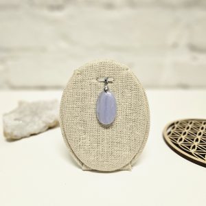 Pendentif en Calcédoine bleue