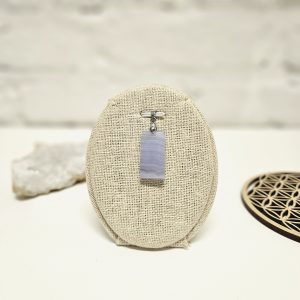 Pendentif en Calcédoine bleue