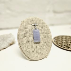 Pendentif en Calcédoine bleue