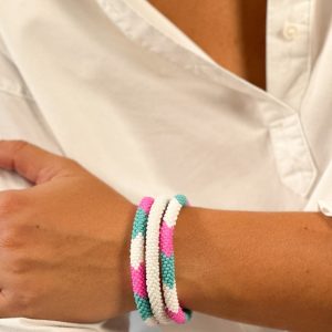 Bracelet Népalais Maison Kizo Blanc