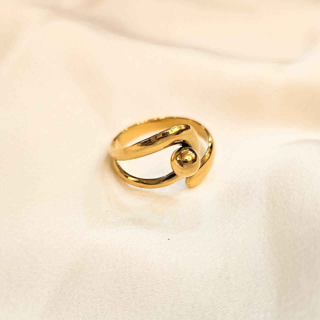 Bague Acier Doré Nessa