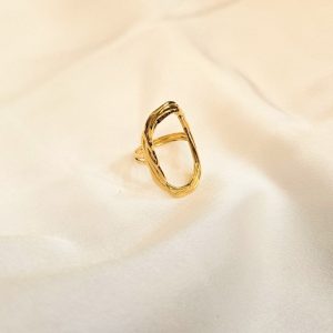 Bague Acier Doré Aurélia