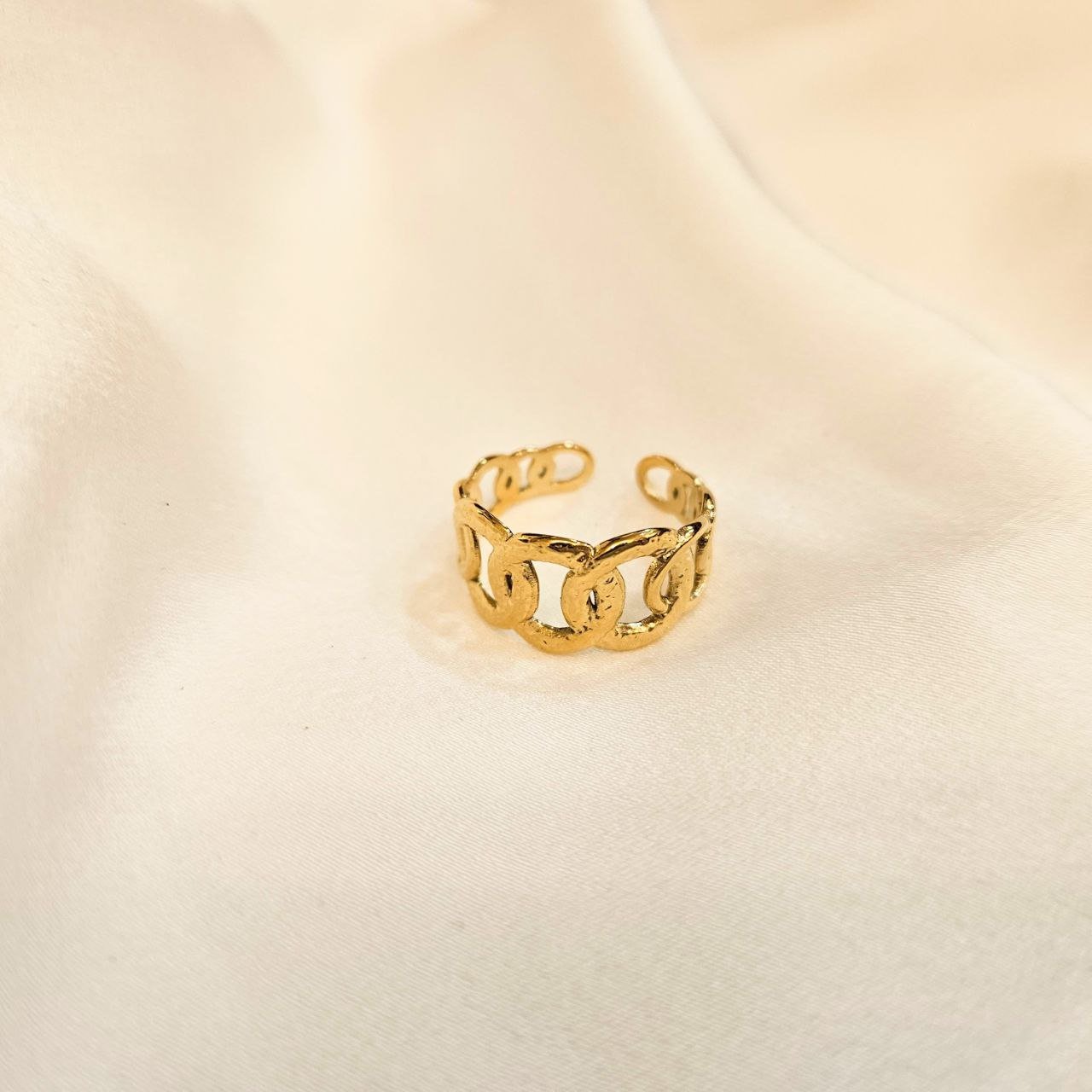 Bague Acier Doré Sora