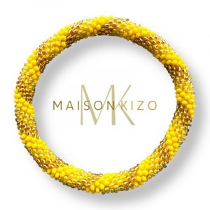 Bracelet Népalais Maison Kizo Motif Jaune