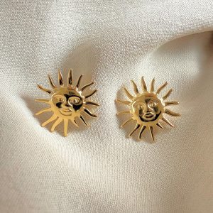 Boucles d’oreilles puces Soleil