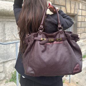 Sac cabas cuir délavé Clara