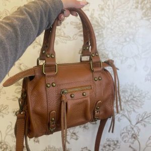 Sac à main en cuir de vachette grainé Chiara