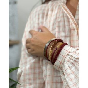 Bracelet Népalais bordeaux