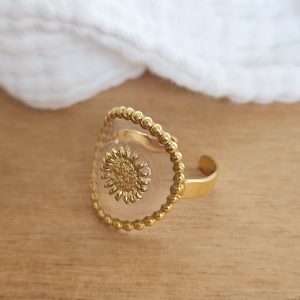 Bague Ronde Soleil transparente