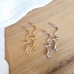 Boucles d&rsquo;oreilles or fondu