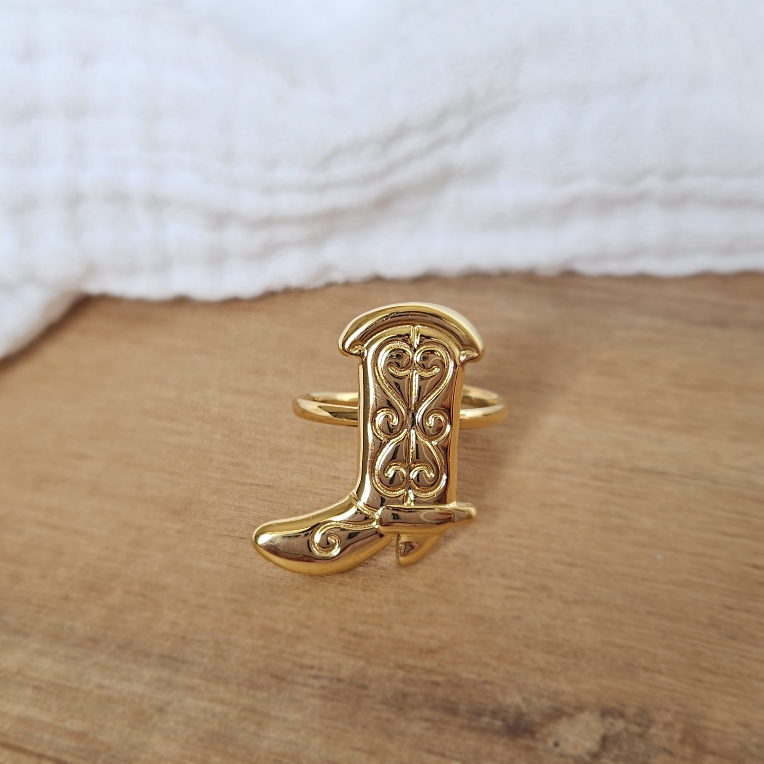 Bague Bottes doré