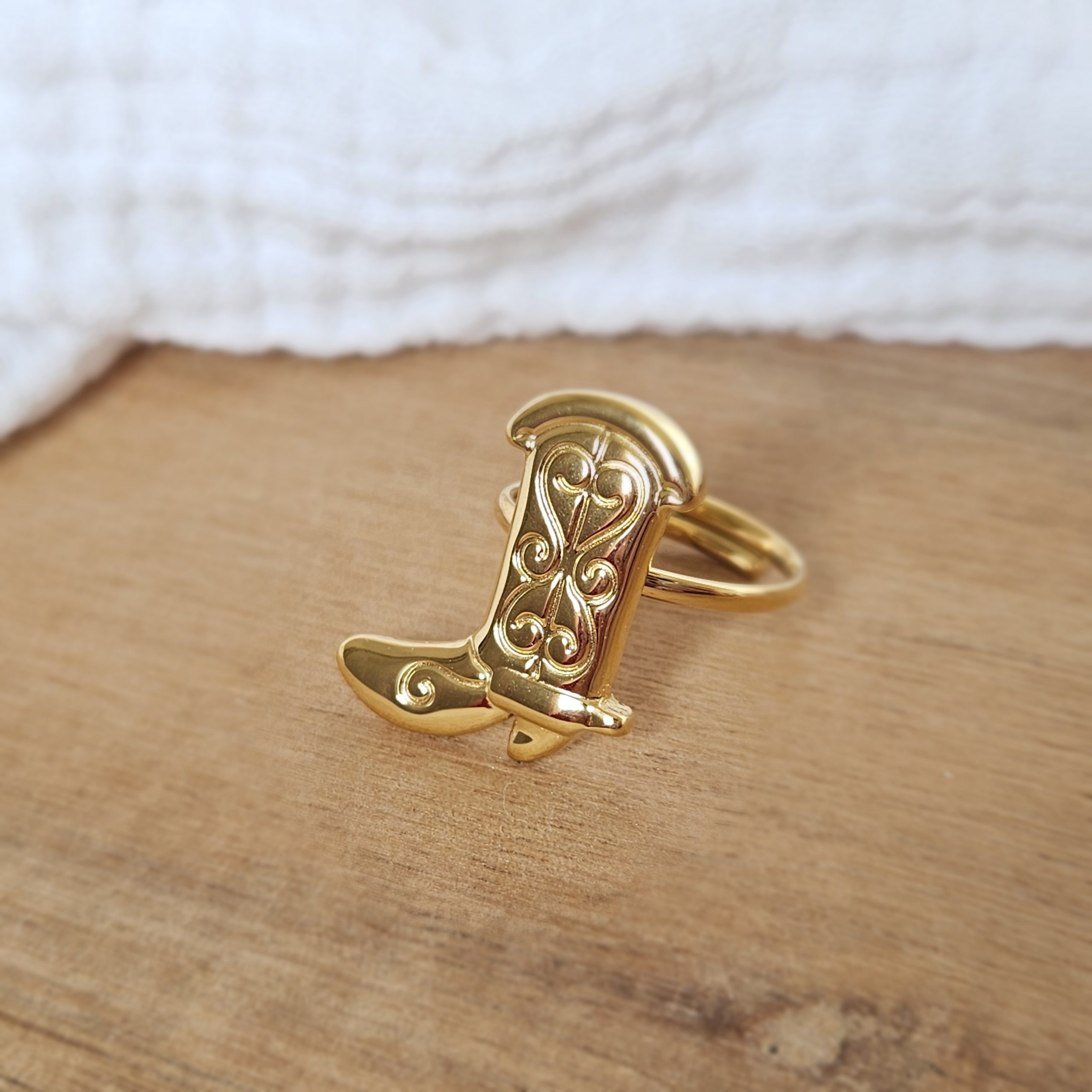 Bague Bottes doré