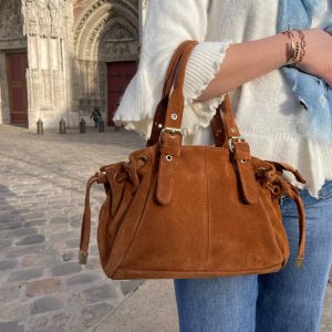 Sac Léonie petit format daim printemps